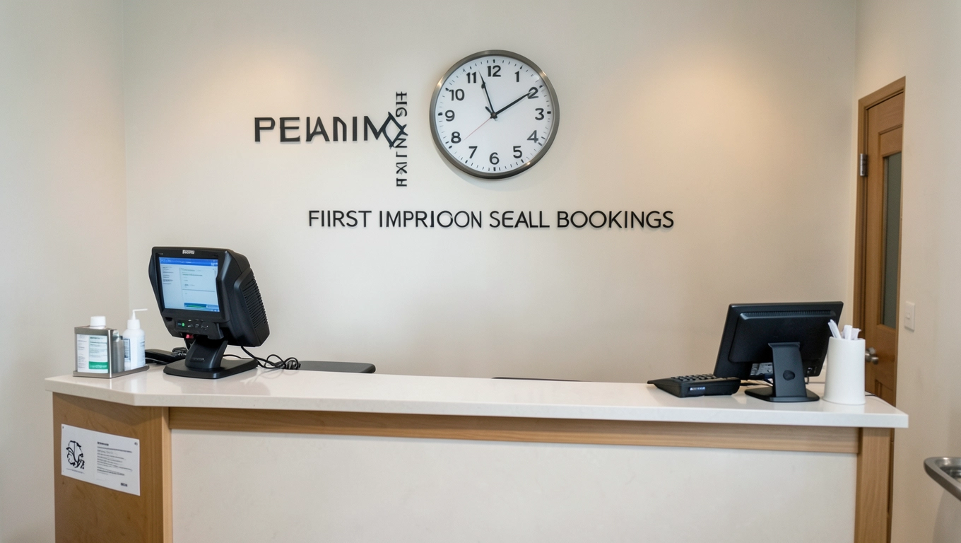 Aranżacja recepcji salonu fryzjerskiego