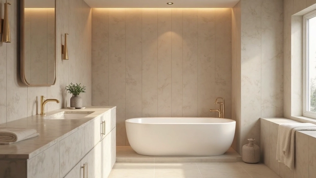 Beżowa łazienka inspiracje