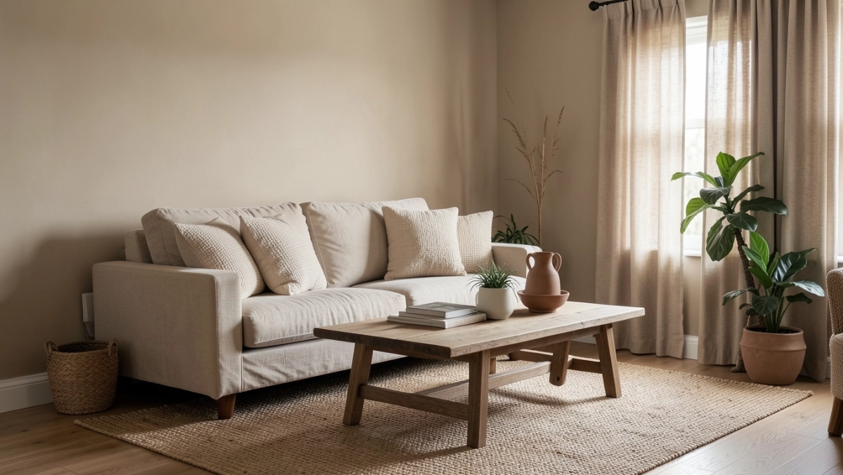 Beżowy salon inspiracje