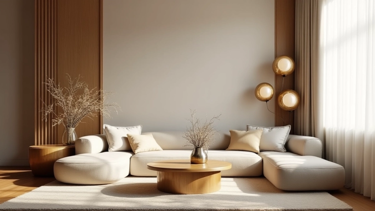 Beżowy salon  jakie dodatki