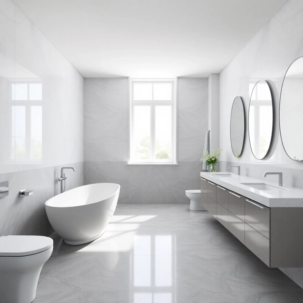 Biało Szara Łazienka Inspiracje
