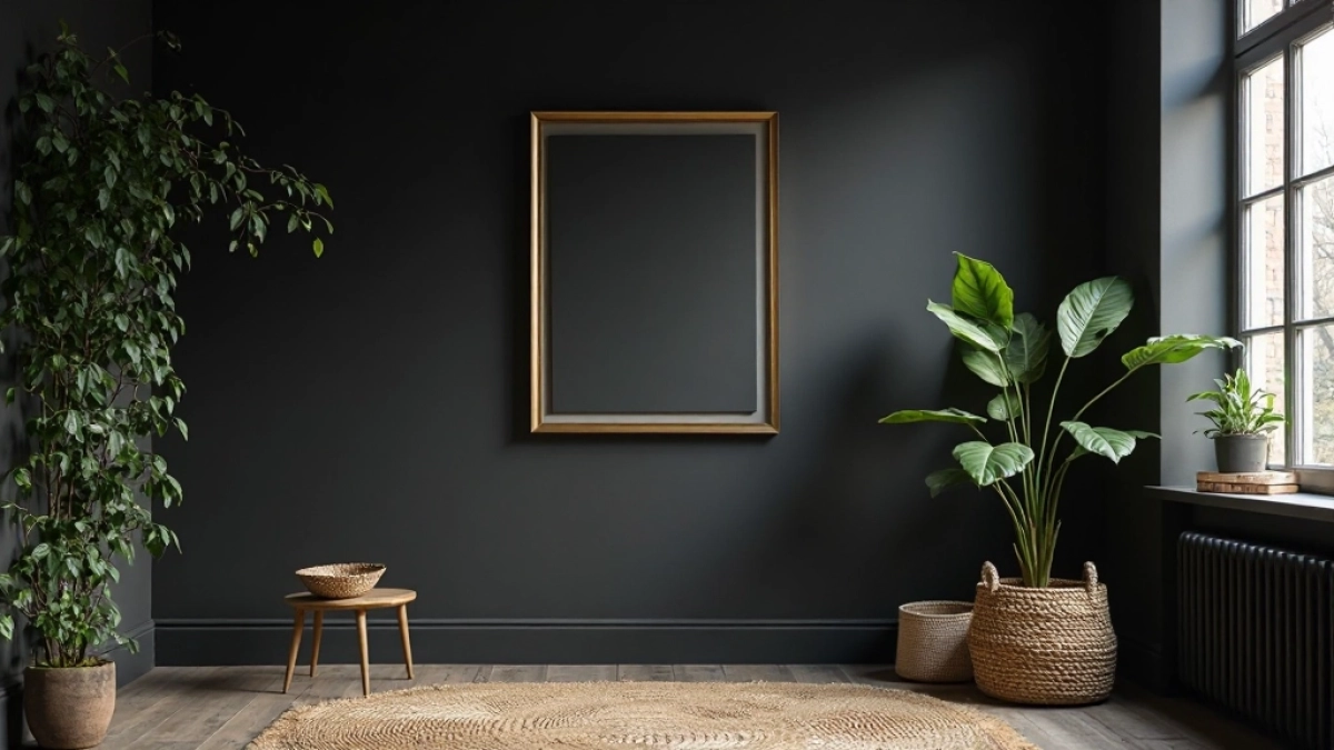 Czarna ściana inspiracje