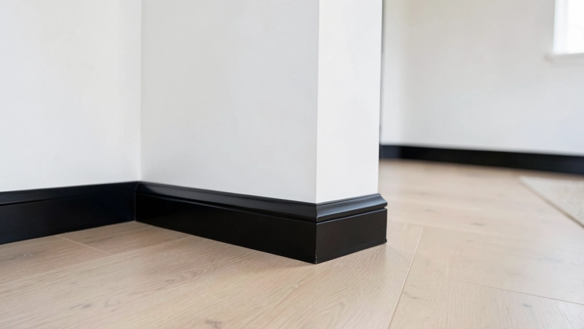 Czarne listwy przypodłogowe inspiracje