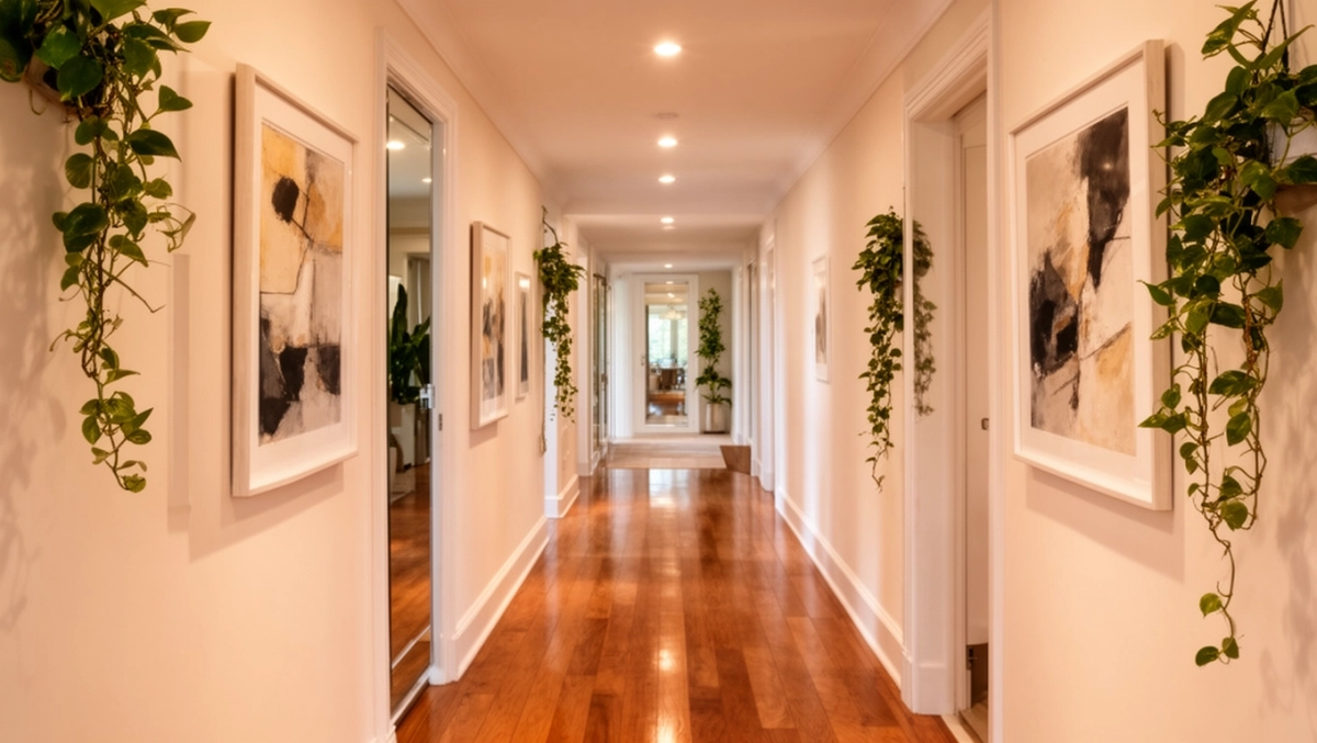 Długi korytarz w domu inspiracje