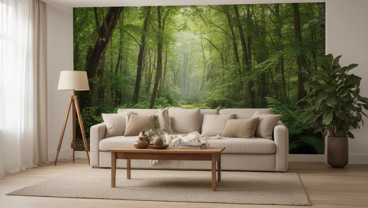 Fototapeta w salonie inspiracje