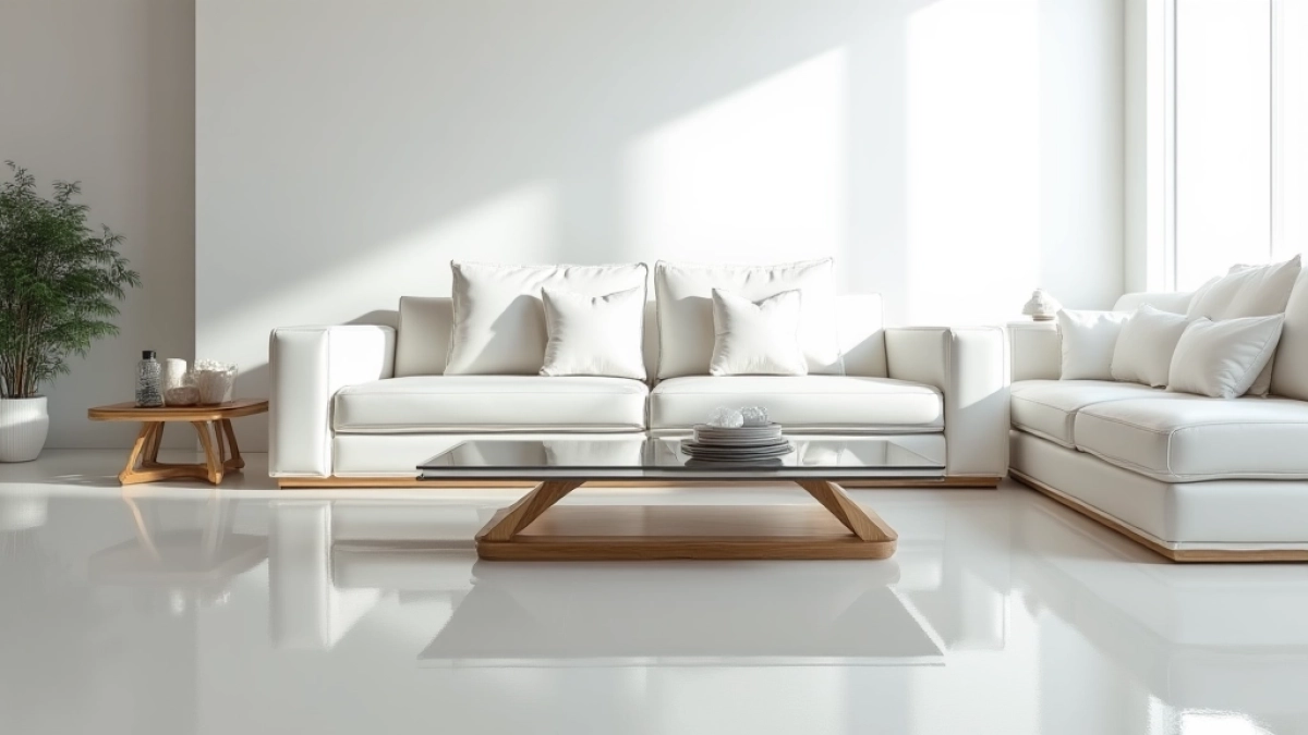 Jaki stół do białych mebli w salonie