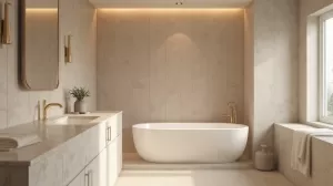 Beżowa łazienka inspiracje