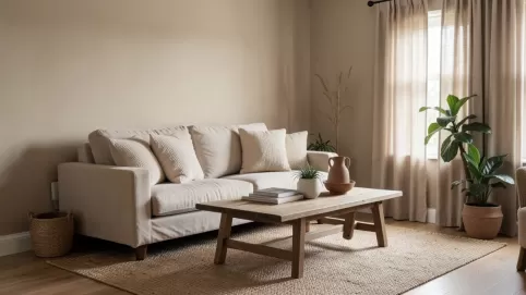 Beżowy salon inspiracje