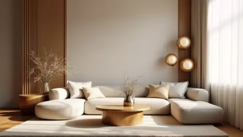 Beżowy salon  jakie dodatki