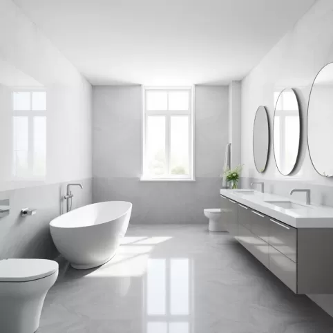 Biało Szara Łazienka Inspiracje