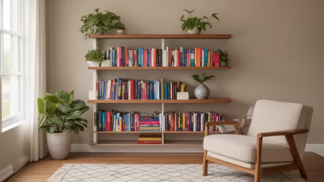 Biblioteczka w salonie inspiracje