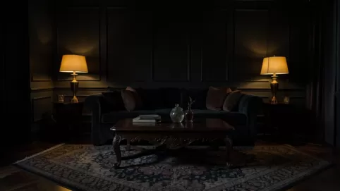 Ciemny salon inspiracje