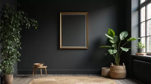 Czarna ściana inspiracje