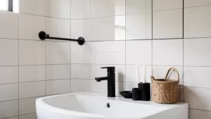 czarne dodatki do łazienki inspiracje