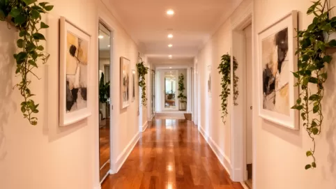 Długi korytarz w domu inspiracje