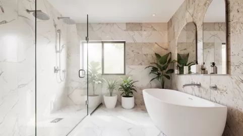 duża łazienka z prysznicem inspiracje