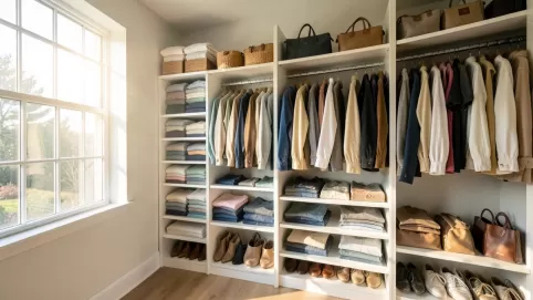 garderoba z oknem inspiracje