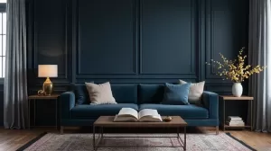 Granatowy salon inspiracje