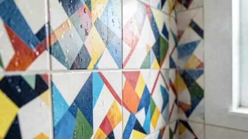 inspiracje tapeta do łazienki