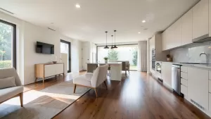 Jaka podłoga do salonu z aneksem