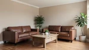 Jaki kolor ścian do brązowych mebli w salonie