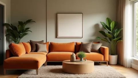 Jaki kolor ścian do brązowych mebli w salonie