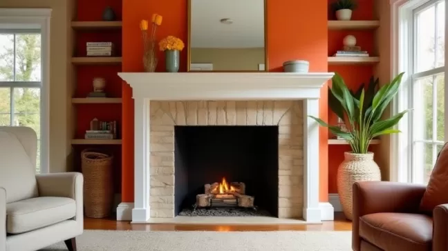 Na jaki kolor pomalować kominek w salonie