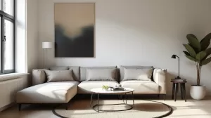 Nowoczesny salon w bloku inspiracje