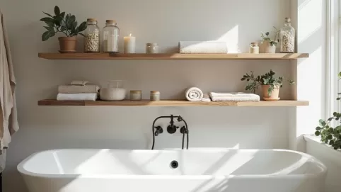 Półka nad wanną inspiracje