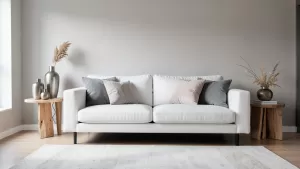 Salon biało szary jakie dodatki