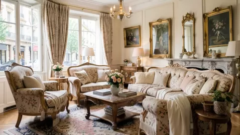 Salon w stylu francuskim inspiracje