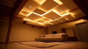 sufit w salonie inspiracje