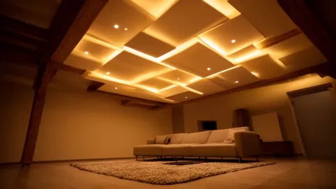 sufit w salonie inspiracje