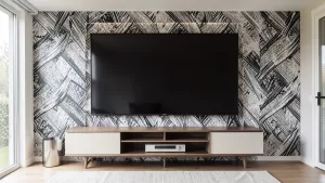 tapeta za telewizorem inspiracje