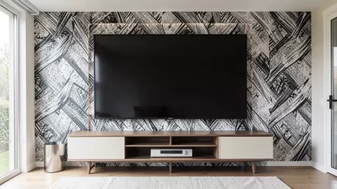 tapeta za telewizorem inspiracje