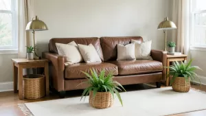 Z czym łączyć brąz w salonie